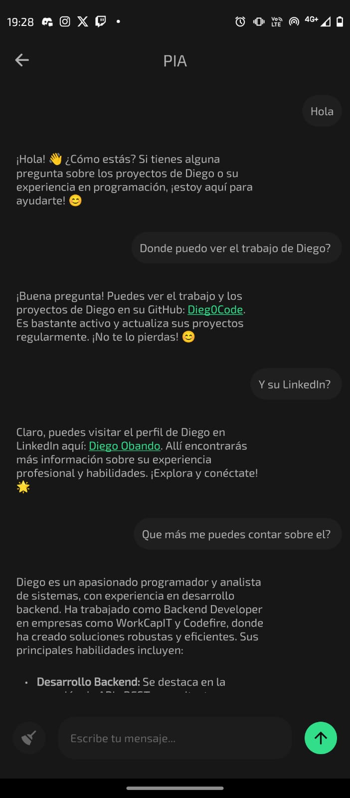 Chat con PIA usando RAG